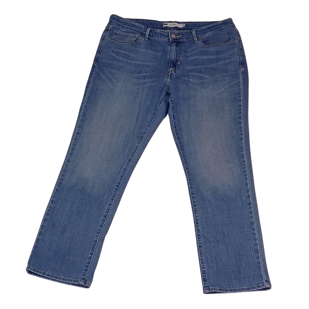 Levis Mid Rise Skinny Jeans Womens 14S Blue Denim Stretch